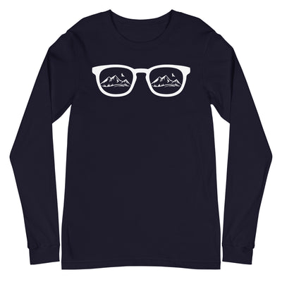 Sonnenbrille und Berge - Longsleeve (Unisex) berge xxx yyy zzz Navy