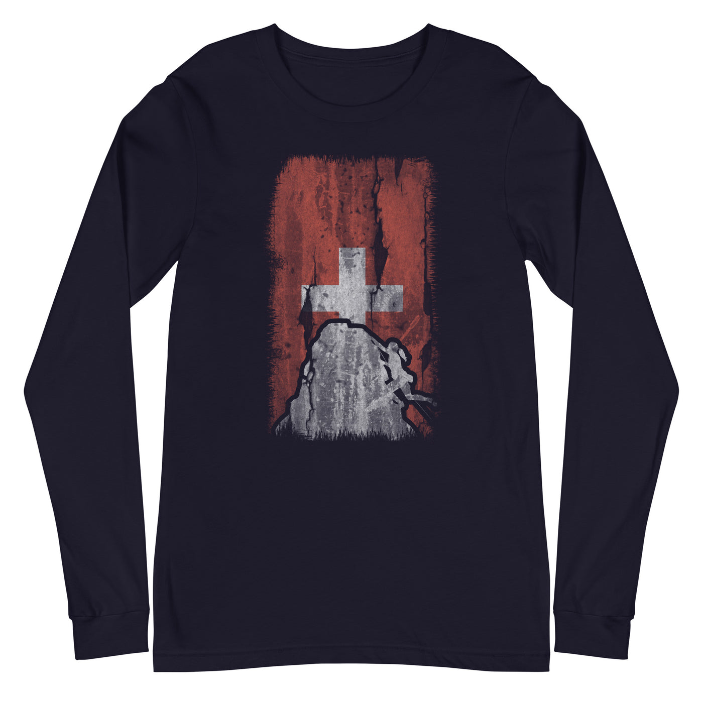 Schweizer Flagge 1 und Klettern - Longsleeve (Unisex) klettern xxx yyy zzz Navy