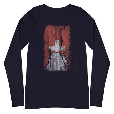 Schweizer Flagge 1 und Klettern - Longsleeve (Unisex) klettern xxx yyy zzz Navy