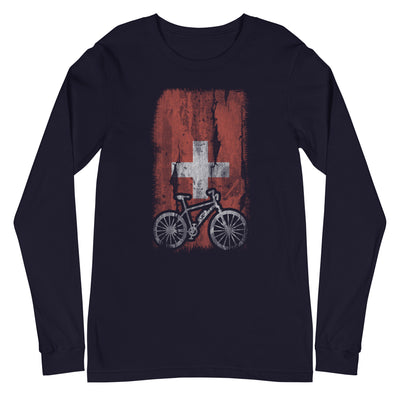 Schweizer Flagge und Ebike - Longsleeve (Unisex) e-bike xxx yyy zzz Navy