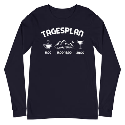 Tagesplan - - Longsleeve (Unisex) berge xxx yyy zzz Navy