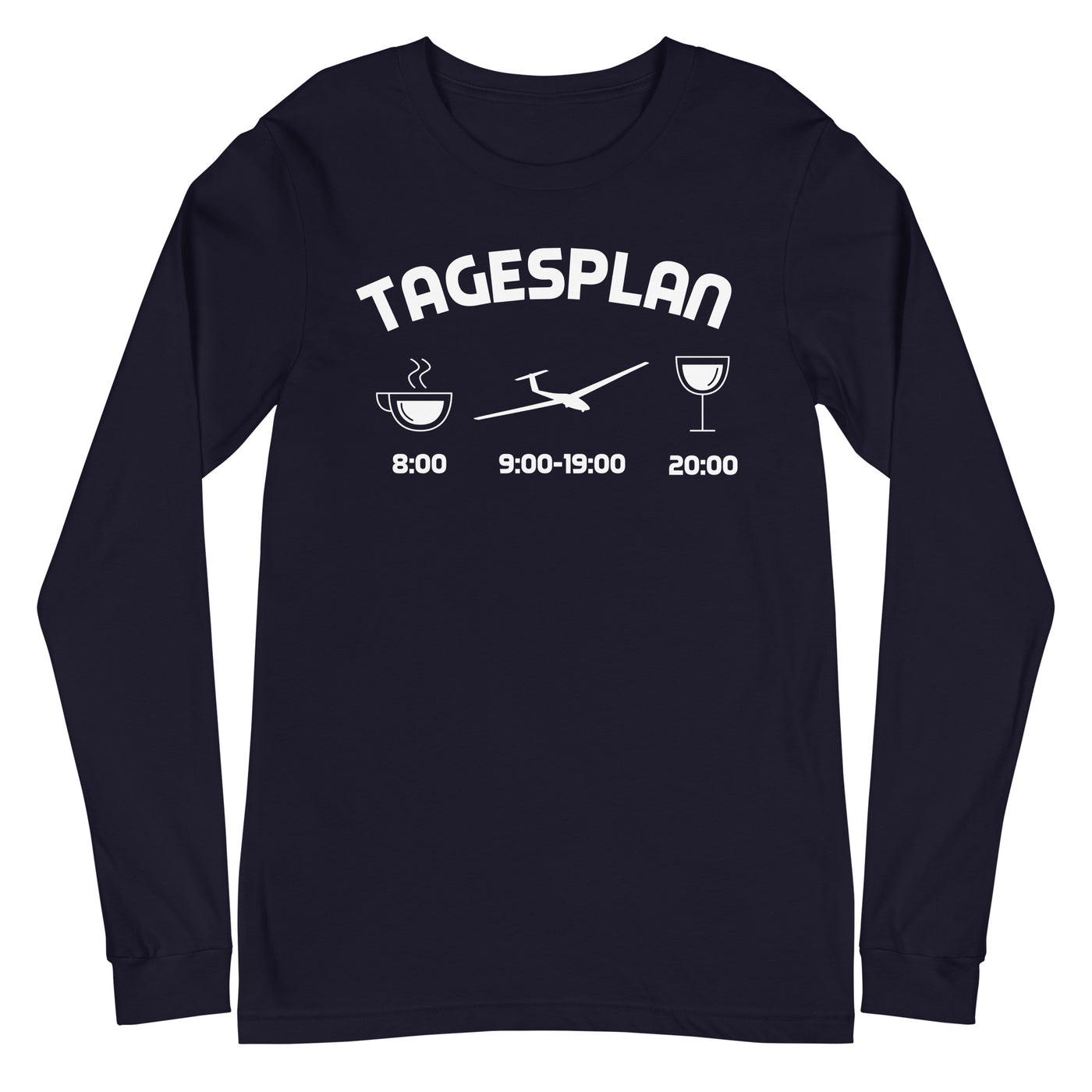 Tagesplan - Longsleeve (Unisex) berge xxx yyy zzz Navy