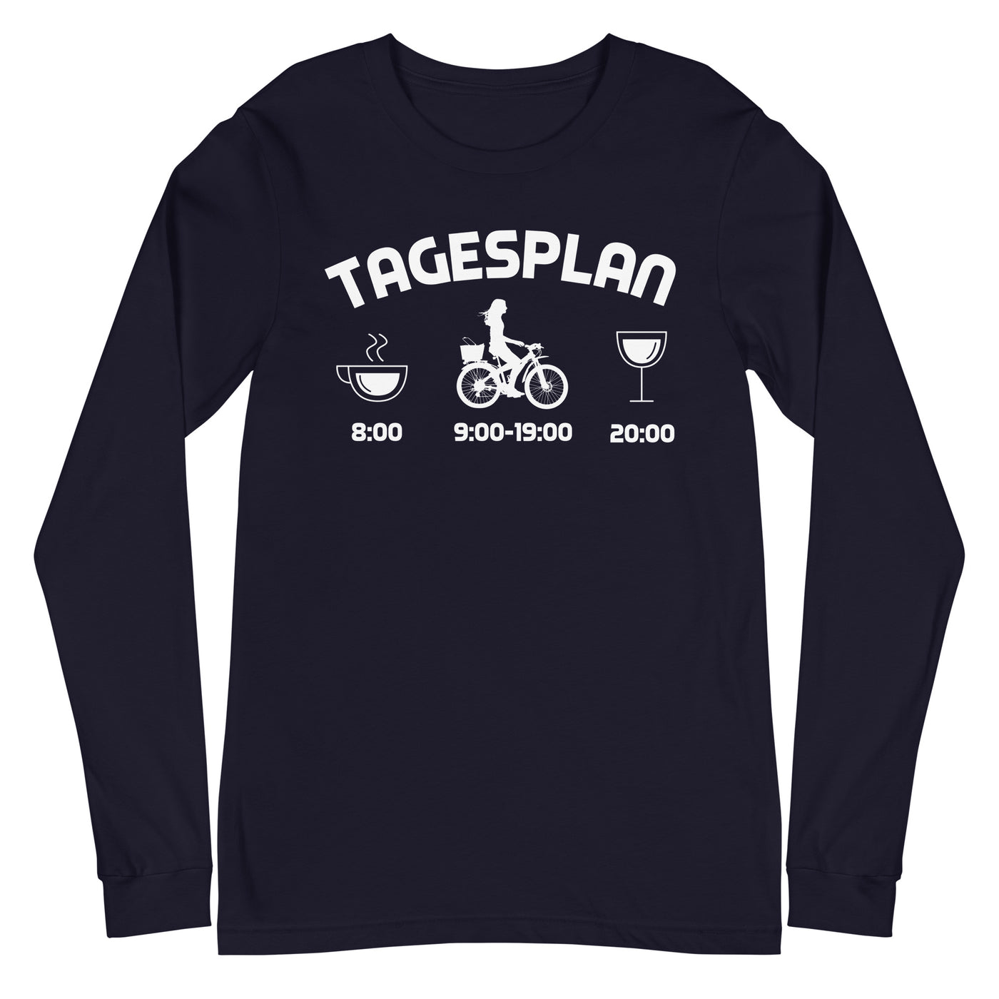 Tagesplan - Longsleeve (Unisex) fahrrad xxx yyy zzz Navy