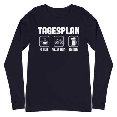 Tagesplan - (F) - Longsleeve (Unisex) fahrrad xxx yyy zzz Navy