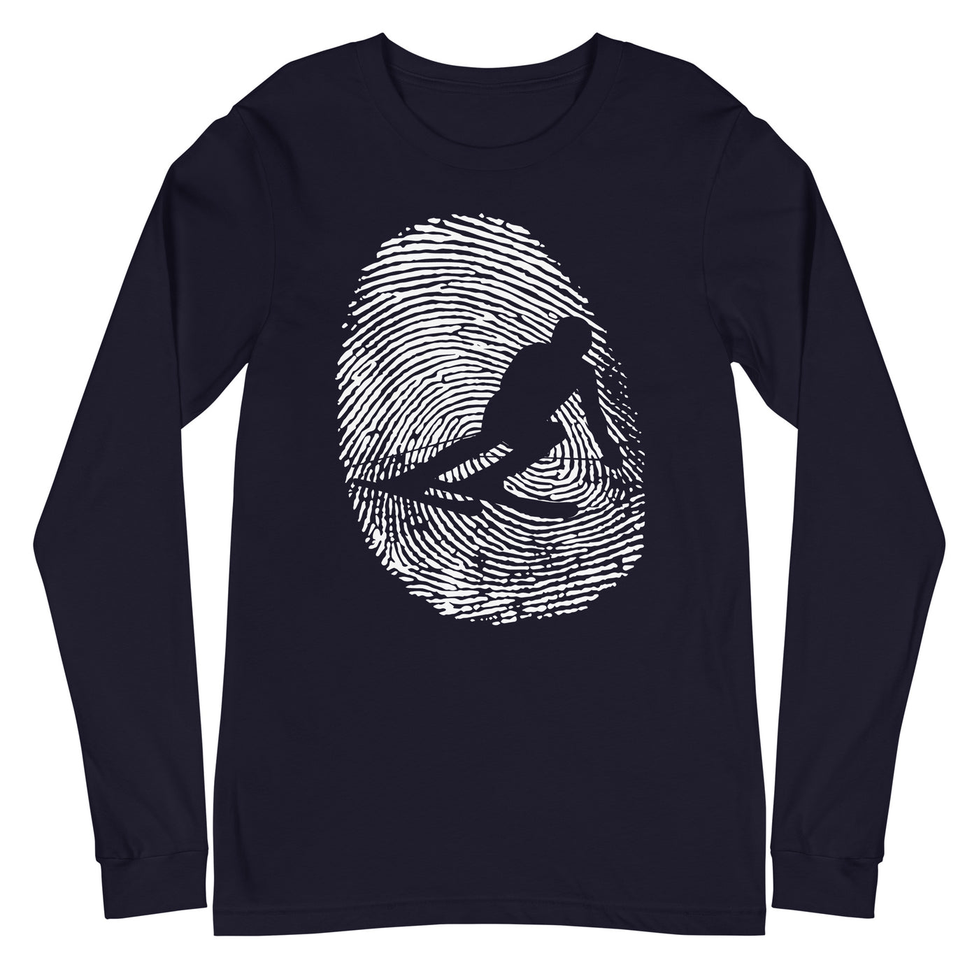 Thumb Print - Skifahren - Longsleeve (Unisex) klettern ski xxx yyy zzz Navy