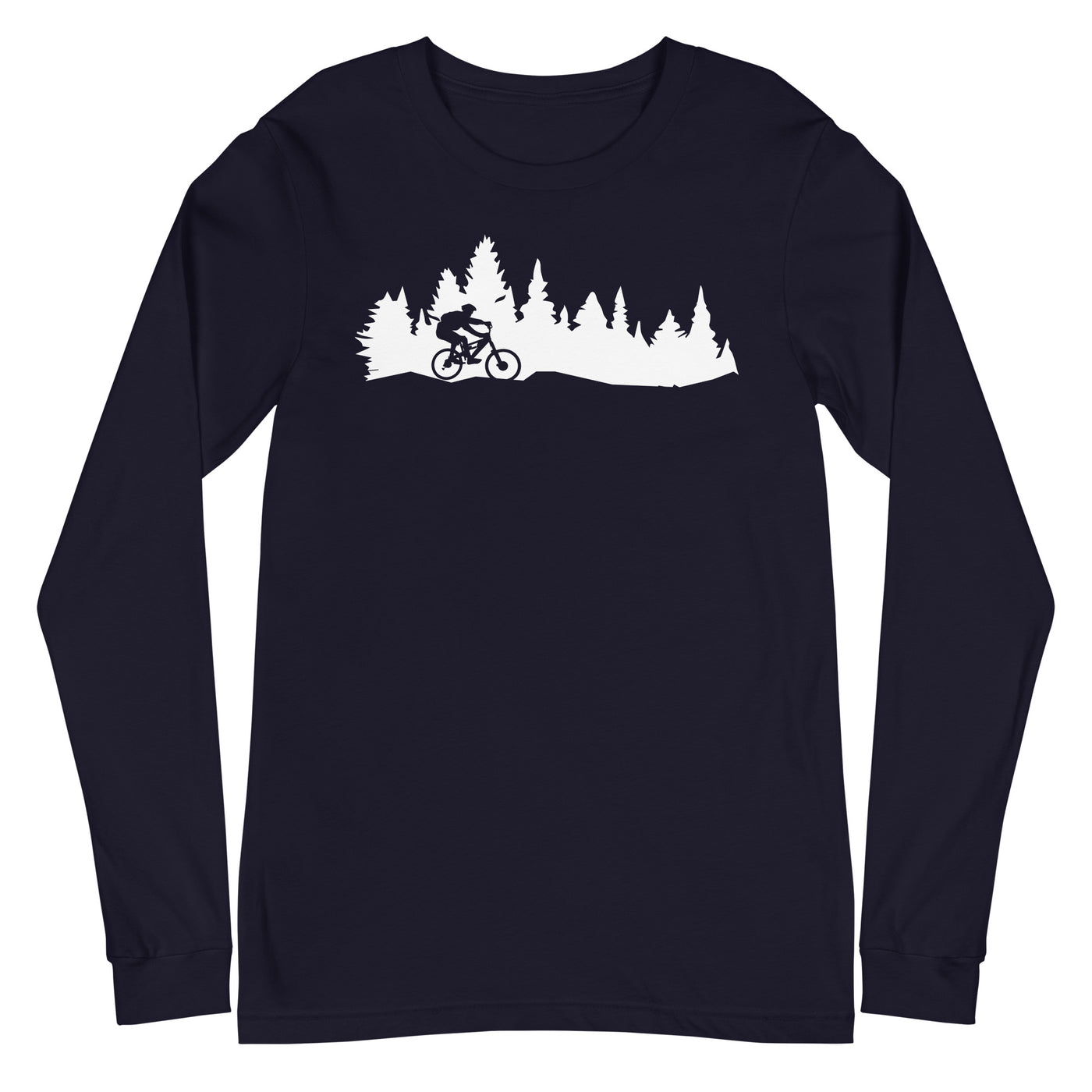 Bäume - Mountainbiking - (M) - Longsleeve (Unisex) xxx yyy zzz Navy