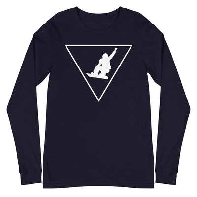 Dreieck und Snowboarding - Longsleeve (Unisex) snowboarden xxx yyy zzz Navy