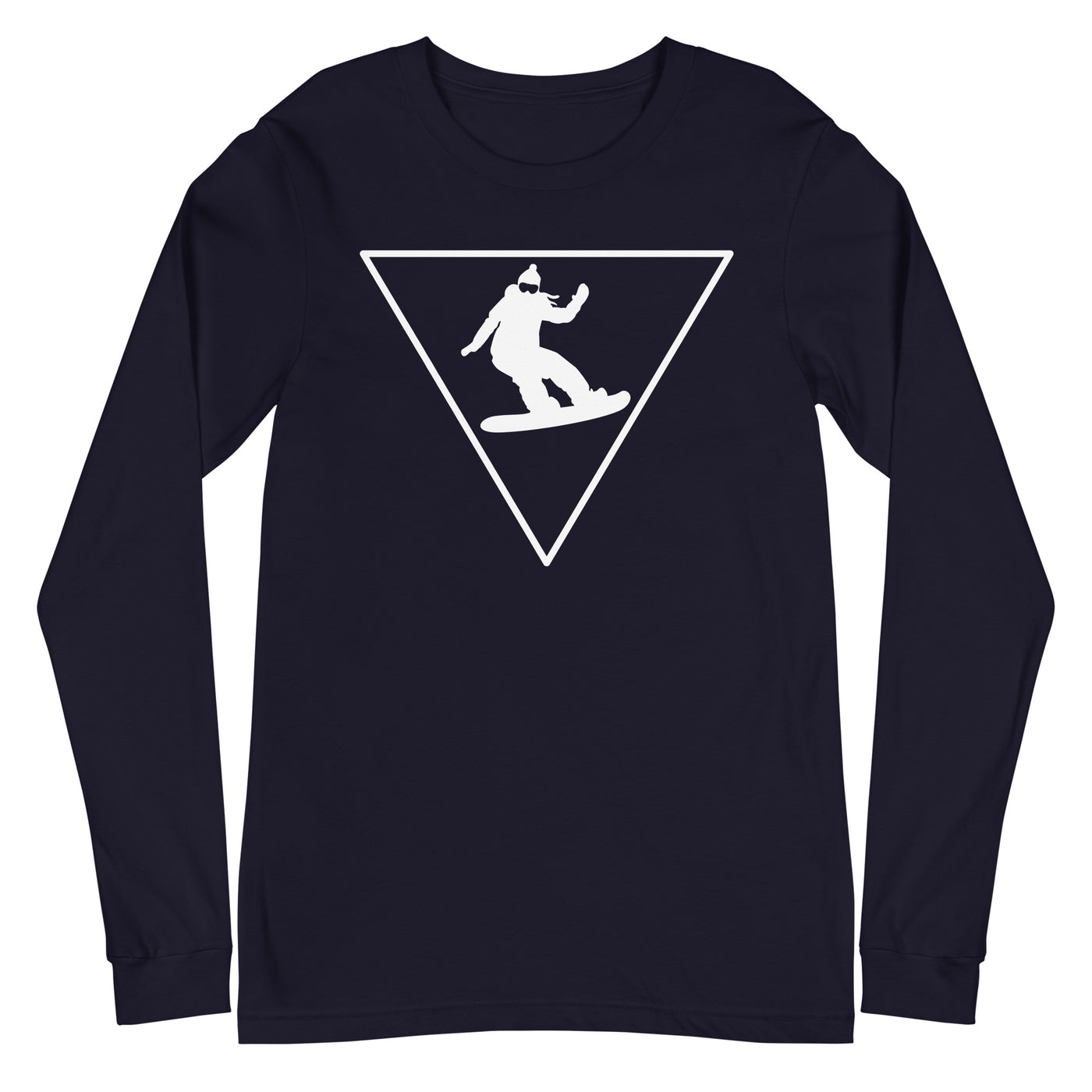 Dreieck_und_Snowboarding_-_(SN) - Unisex Long Sleeve Tee | Bella + Canvas 3501 xxx yyy zzz Navy