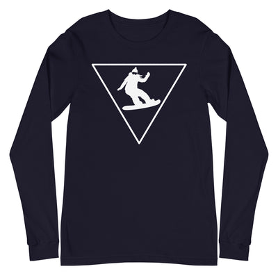 Dreieck und Snowboarding - Longsleeve (Unisex) snowboarden xxx yyy zzz Navy