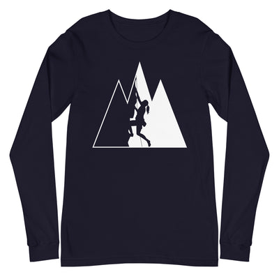 Dreieck Berge und Klettern - Longsleeve (Unisex) klettern xxx yyy zzz Navy