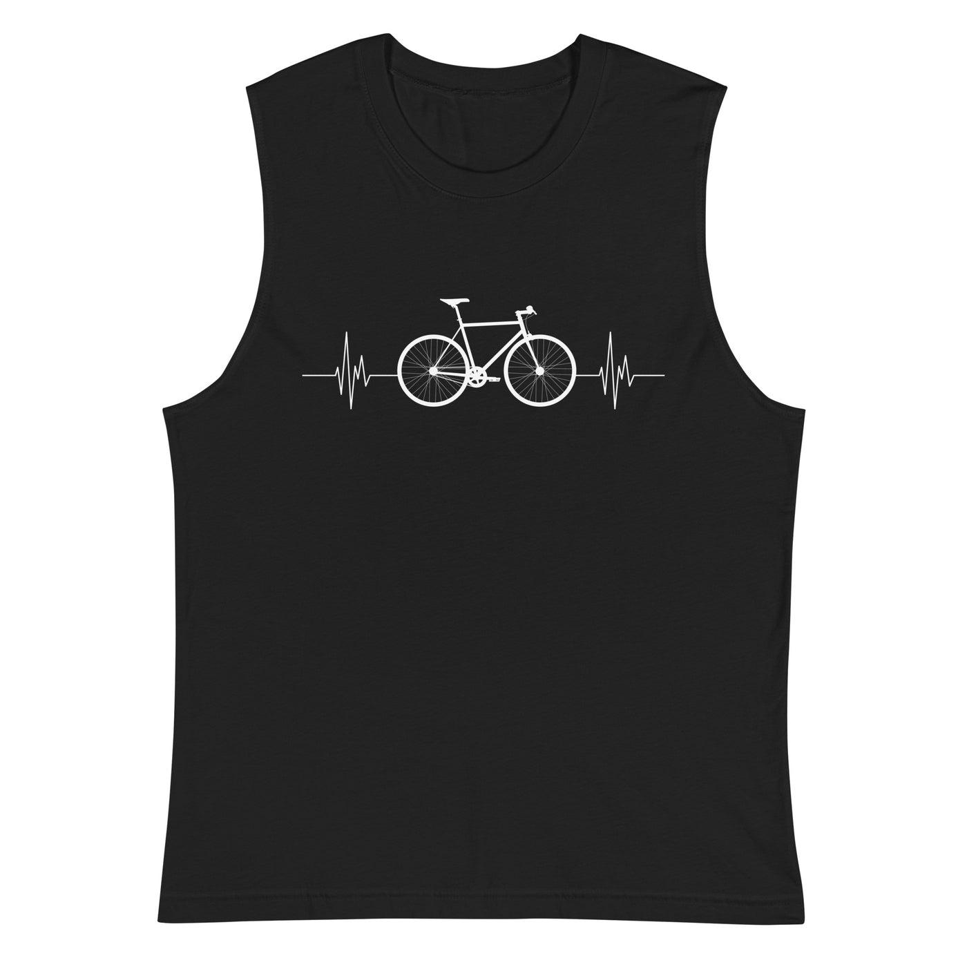 Fahrrad Herzschlag - Muskelshirt (Unisex) fahrrad mountainbike Schwarz