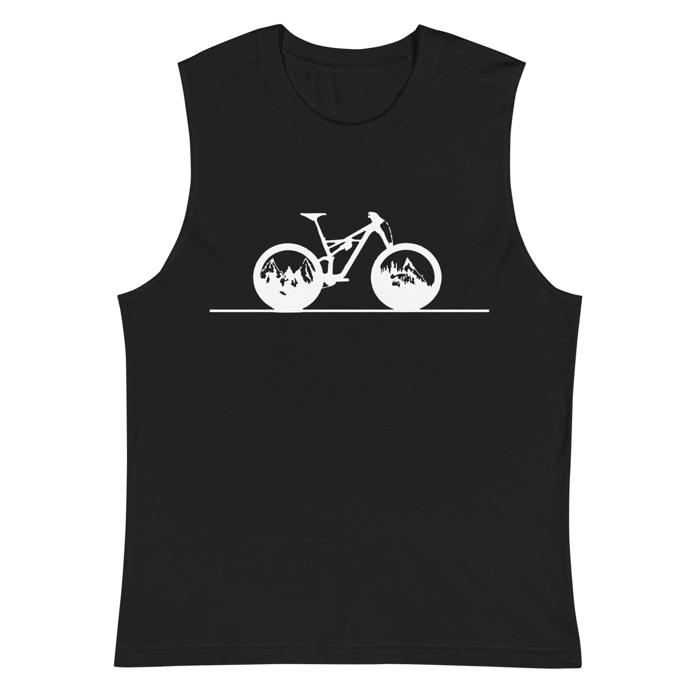 Gerade Linie - Berge - Radfahren - - Muskelshirt (Unisex) fahrrad xxx yyy zzz 2XL