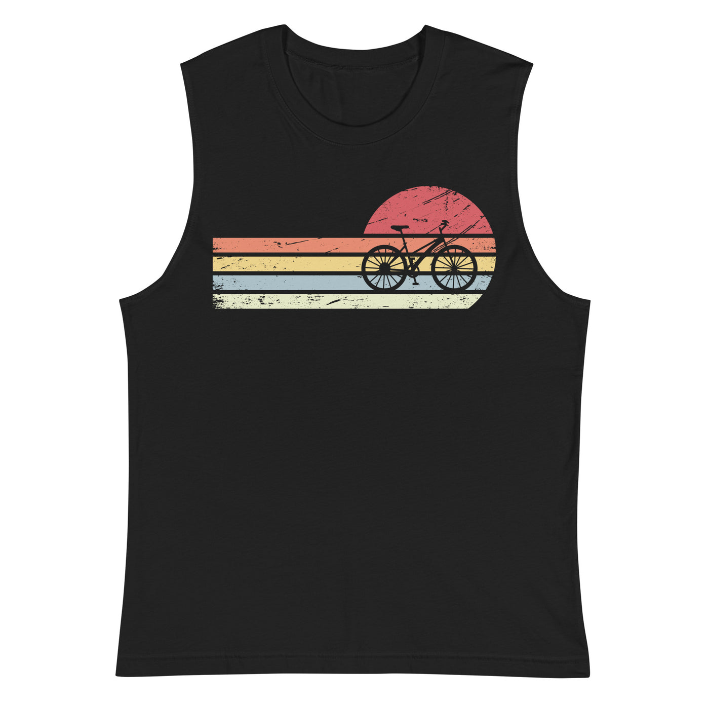 Sonne und Retro Linies - Radfahren - Muskelshirt (Unisex) fahrrad xxx yyy zzz 2XL