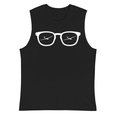 Sonnenbrille und Segelflugzeug - Muskelshirt (Unisex) berge xxx yyy zzz 2XL