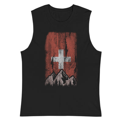 Schweizer Flagge und Berge - Muskelshirt (Unisex) berge xxx yyy zzz 2XL