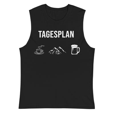 Tagesplan Kaffee, Berge und Bier - Muskelshirt (Unisex) berge wandern xxx yyy zzz 2XL