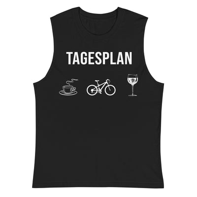 Tagesplan_Kaffee,_Fahrrad_und_Wein_-_(F.M) - Unisex Muscle Shirt | Bella + Canvas 3483 xxx yyy zzz 2XL