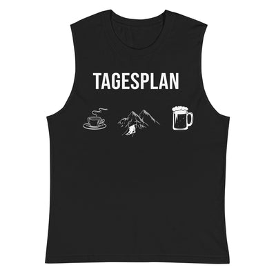 Tagesplan_Kaffee,_Ski_und_Bier_-_ - Unisex Muscle Shirt | Bella + Canvas 3483 klettern ski xxx yyy zzz 2XL