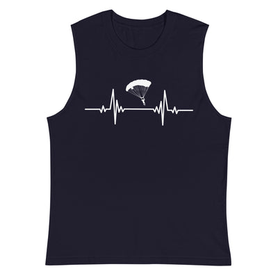 Heartbeat adventure sport of flying paragliders - Muskelshirt (Unisex) berge Navy