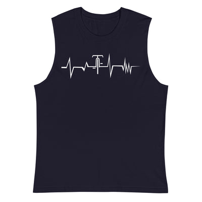 Heartbeat - Cycle - Muskelshirt (Unisex) fahrrad Navy