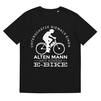 Alter Mann Mit Einem E-Bike - Herren Premium Organic T-Shirt e-bike Schwarz