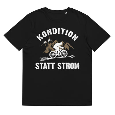 Kondition Statt Strom - Herren Premium Organic T-Shirt fahrrad mountainbike Schwarz