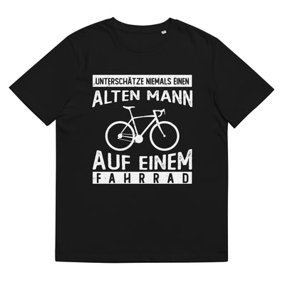Alter Mann Auf Einem Fahrrad - Herren Premium Organic T-Shirt fahrrad Schwarz