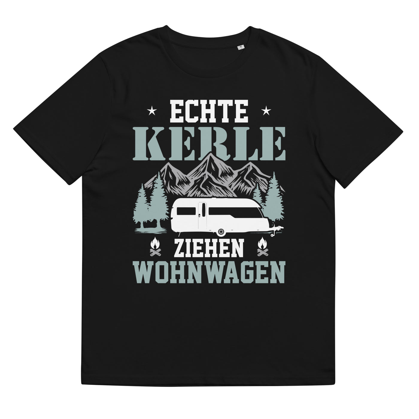Echte Kerle Ziehen Wohnwagen - Herren Premium Organic T-Shirt camping Schwarz