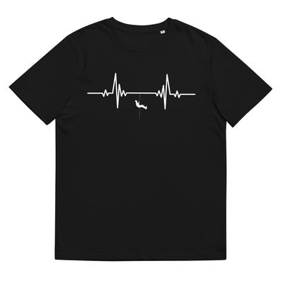 Heartbeat Sport Rock Climbing - Herren Premium Organic T-Shirt klettern Schwarz