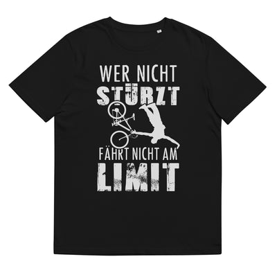 Wer Nicht Stürzt - Fährt Nicht Am Limit - Herren Premium Organic T-Shirt mountainbike Schwarz
