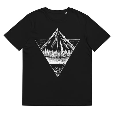 Berg - Geometrisch - Herren Premium Organic T-Shirt berge wandern Schwarz