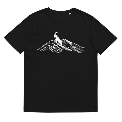 Alpensteinbock Auf Berg - Herren Premium Organic T-Shirt berge klettern wandern Schwarz