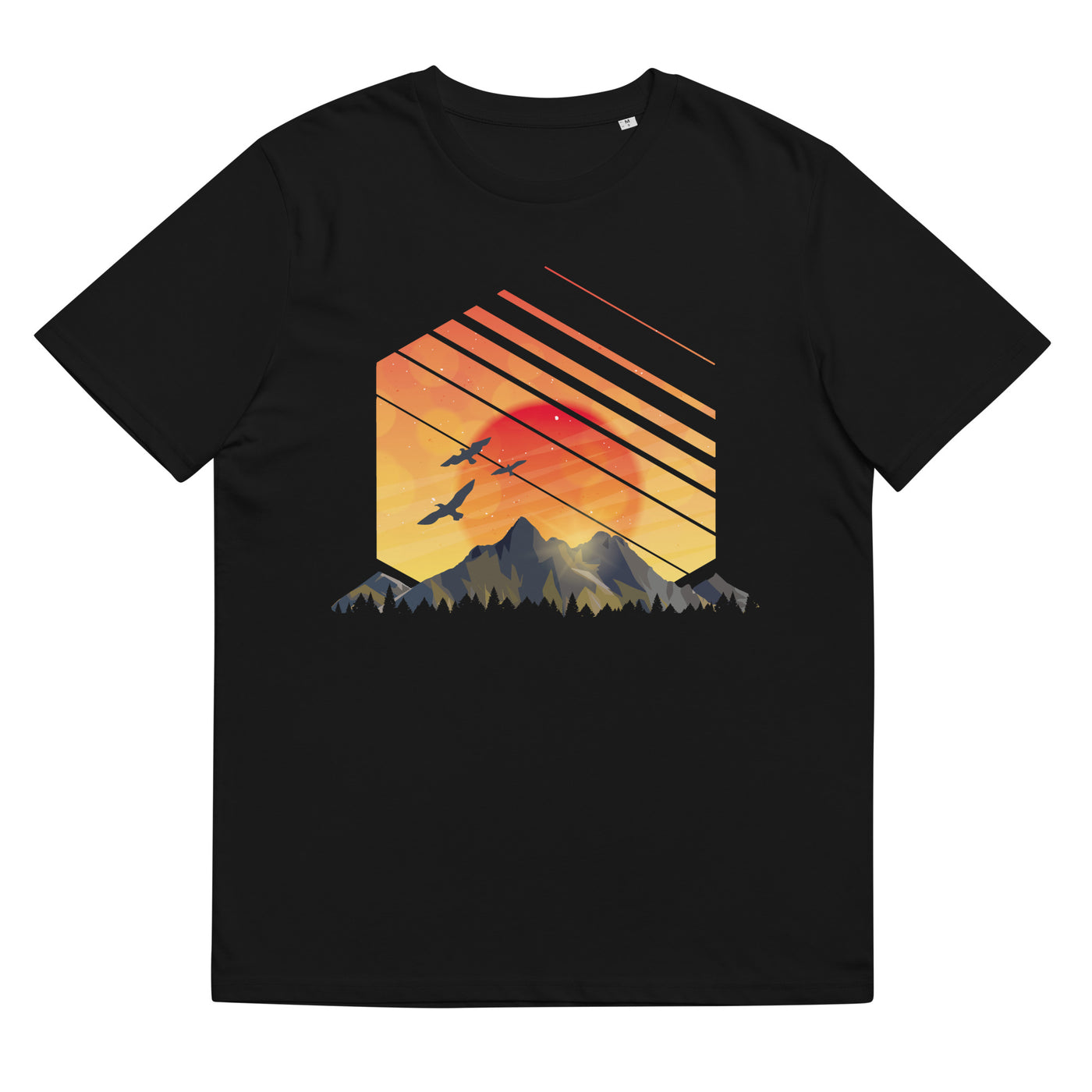 Sonnenaufgang Alpen - Herren Premium Organic T-Shirt berge Schwarz