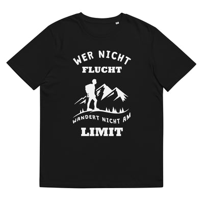 Wer Nicht Flucht Wandert Nicht Am Limit - Herren Premium Organic T-Shirt berge Schwarz