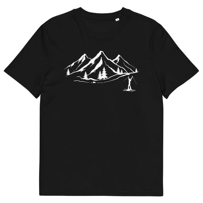 Berge_1_und_Skifahren_-_(SK) - Unisex Organic Cotton T-Shirt | Stanley/Stella STTU755 klettern ski xxx yyy zzz Black