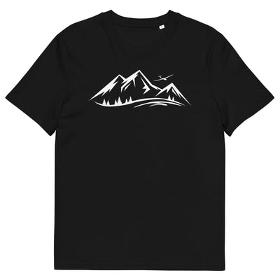 Berge und Segelflugzeug - Herren Premium Organic T-Shirt berge xxx yyy zzz Black