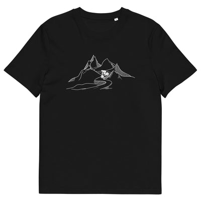 Mountainbiker fährt Downhill - (M) - Herren Premium Organic T-Shirt xxx yyy zzz Black