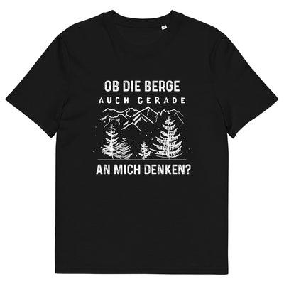 Ob die Berge auch gerade an mich denken - Herren Premium Organic T-Shirt berge xxx yyy zzz Black