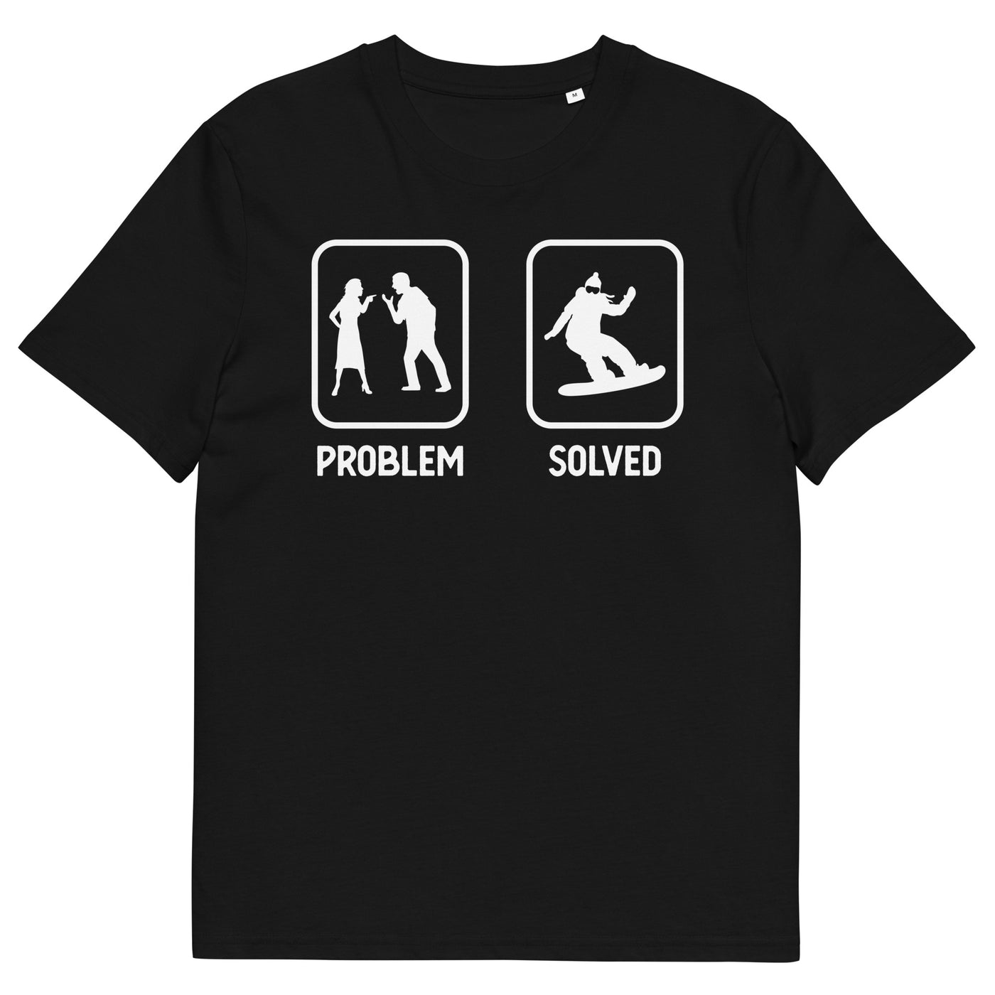 Problem Solved - Frau Snowboarding - Herren Premium Organic T-Shirt snowboarden xxx yyy zzz Black