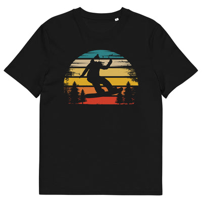 Retro Sonne und Snowboarding - - Herren Premium Organic T-Shirt snowboarden xxx yyy zzz Black