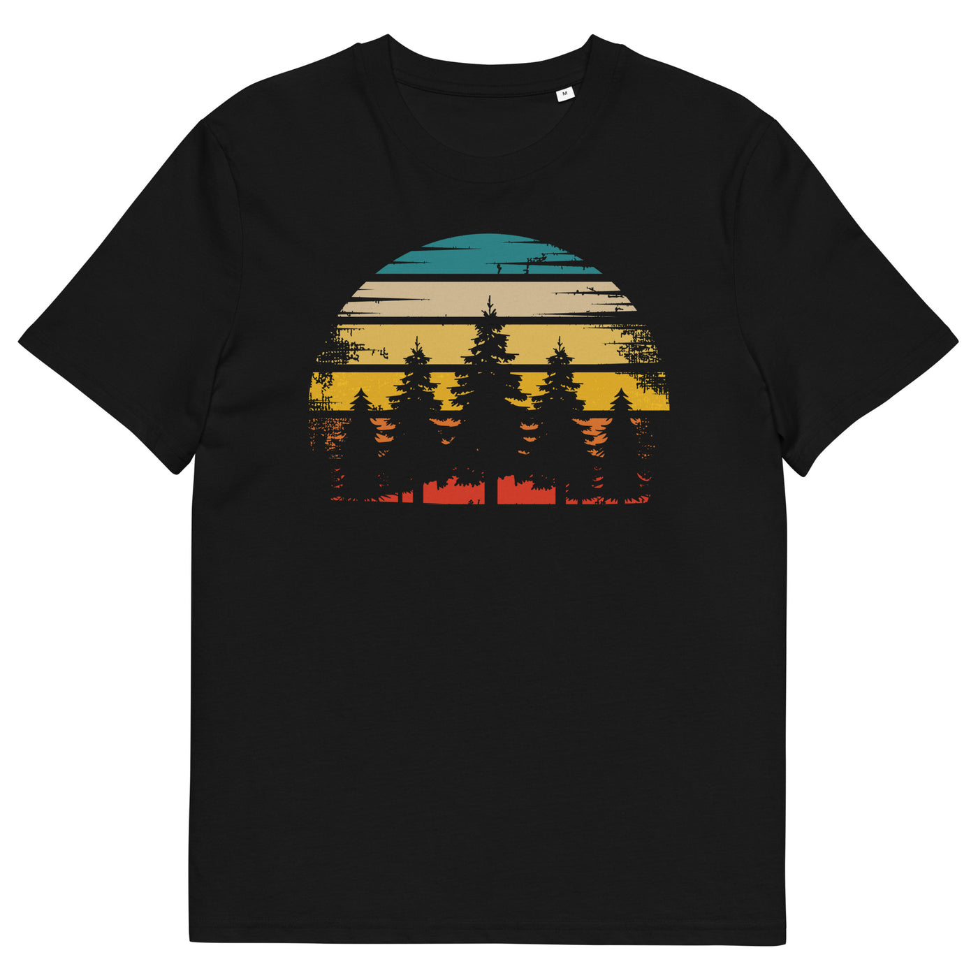 Retro Sonne und Bäume - Herren Premium Organic T-Shirt camping xxx yyy zzz Black