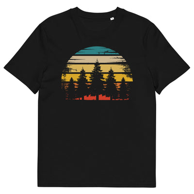 Retro Sonne und Bäume - Herren Premium Organic T-Shirt camping xxx yyy zzz Black