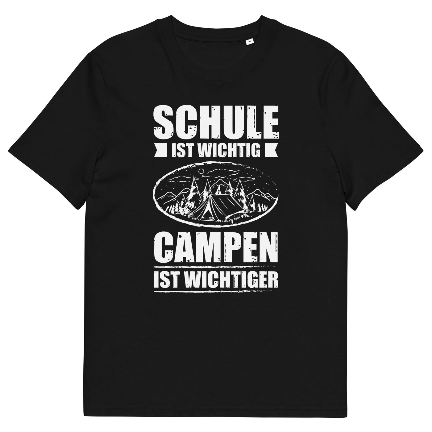 Schule Ist Wichtig Campen Ist Wichtiger - Herren Premium Organic T-Shirt camping xxx yyy zzz Black