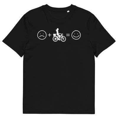 Lächelndes Gesicht und Radfahren - Herren Premium Organic T-Shirt fahrrad xxx yyy zzz Black