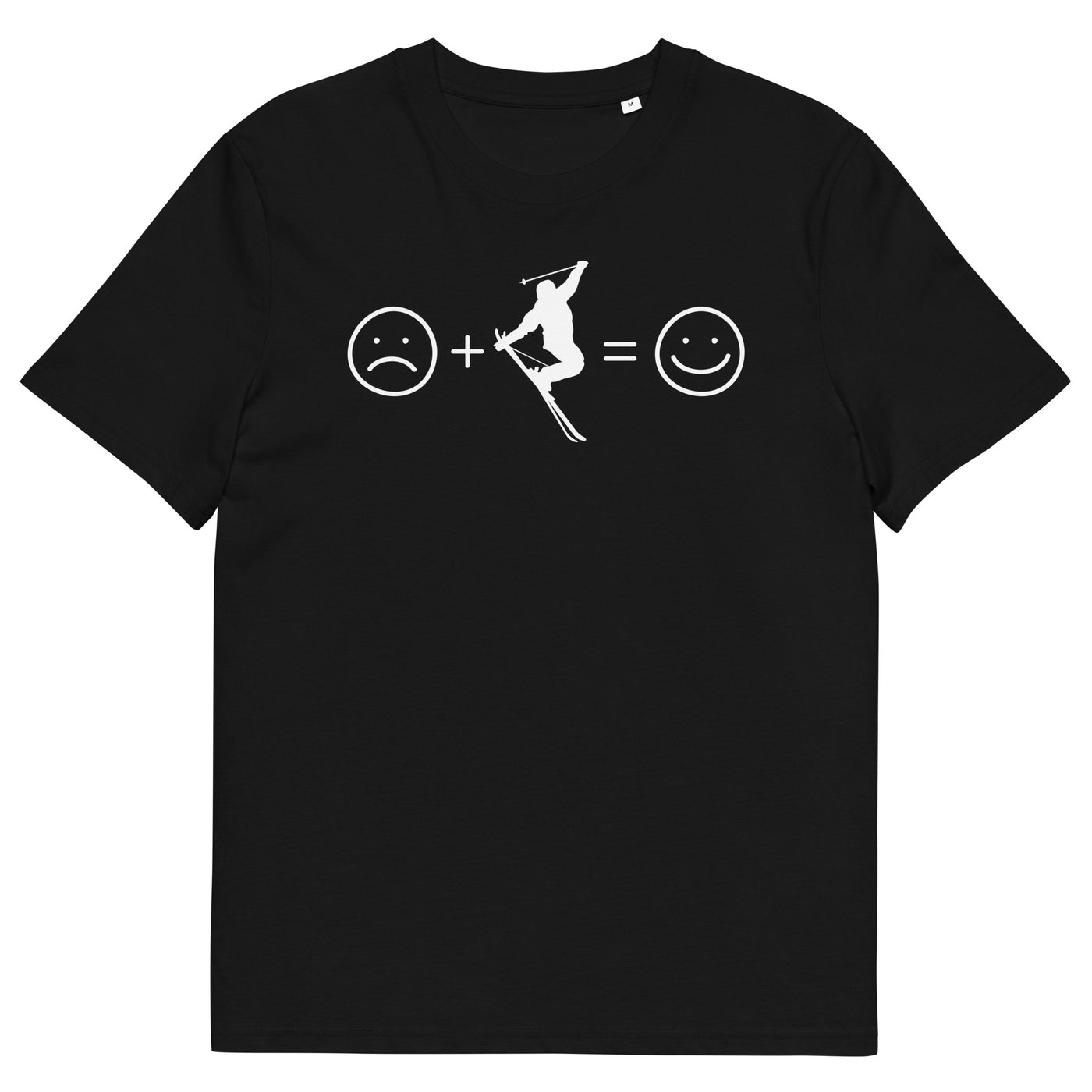 Lächelndes Gesicht und Skifahren - Herren Premium Organic T-Shirt klettern ski xxx yyy zzz Black