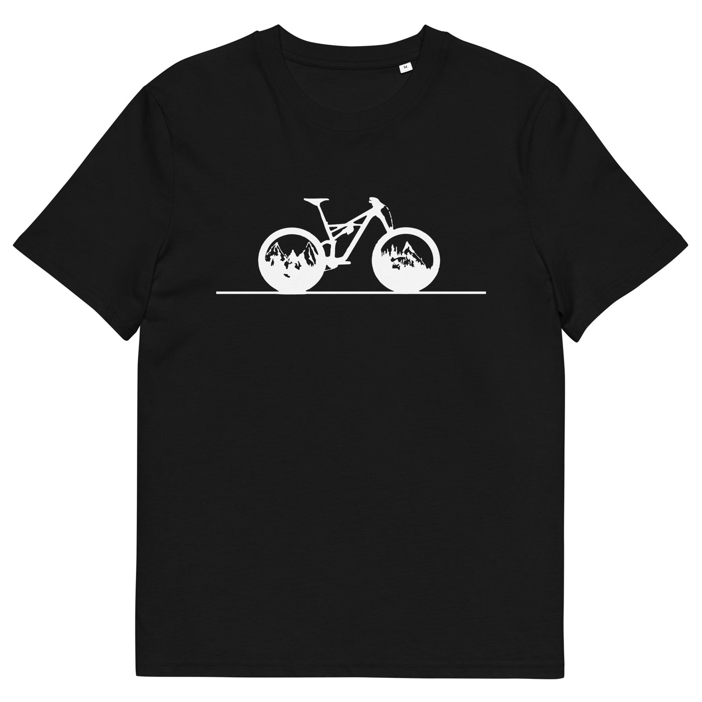 Gerade Linie - Berge - Radfahren - - Herren Premium Organic T-Shirt fahrrad xxx yyy zzz Black