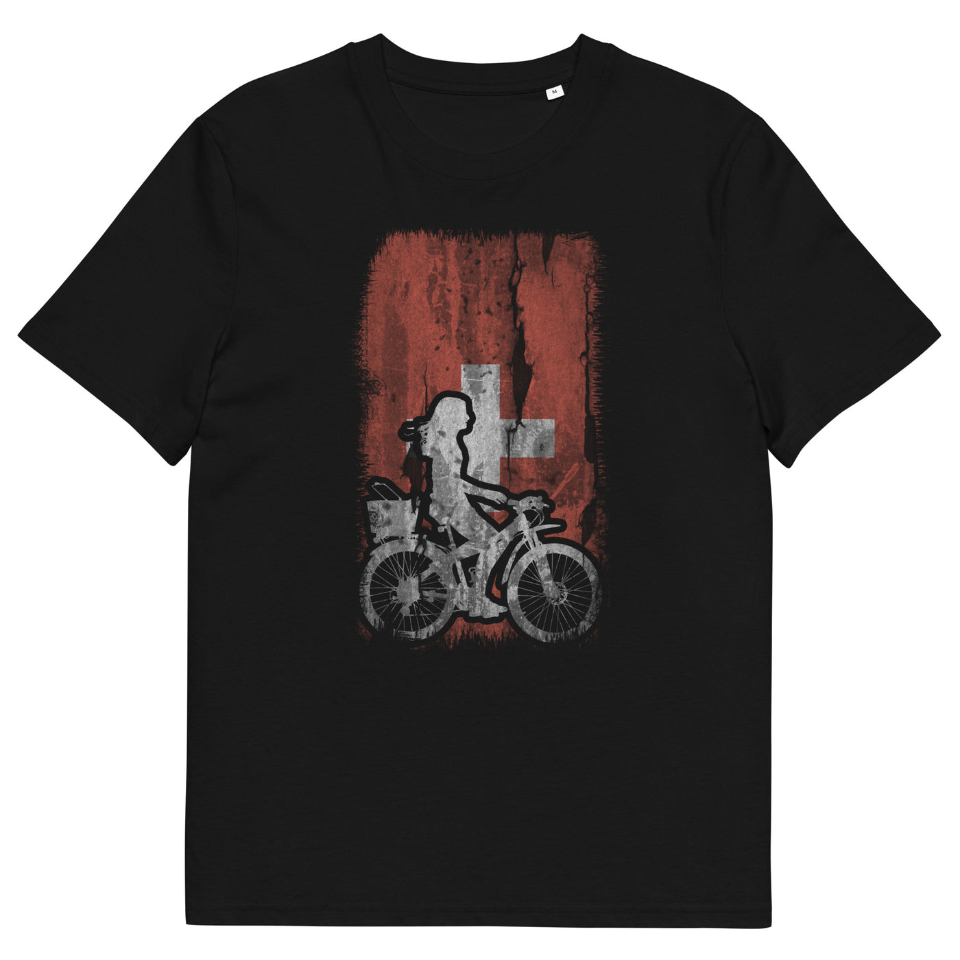 Schweizer Flagge 2 und Radfahren - Herren Premium Organic T-Shirt fahrrad xxx yyy zzz Black