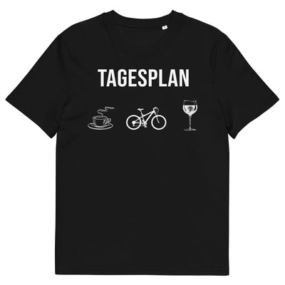 Tagesplan_Kaffee,_Fahrrad_und_Wein_-_(F.M) - Unisex Organic Cotton T-Shirt | Stanley/Stella STTU755 xxx yyy zzz Black