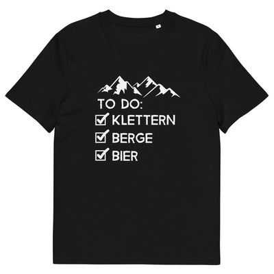 To Do Liste - Klettern, Berge, Bier - Herren Premium Organic T-Shirt klettern xxx yyy zzz Black