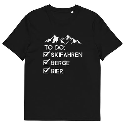 To Do Liste - Skifahren, Berge, Bier - Herren Premium Organic T-Shirt klettern ski xxx yyy zzz Black